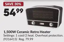 Princess Auto 1,500W Ceramic Retro Heater offer