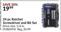 Princess Auto 24 pc Ratchet Screwdriver and Bit Set offer
