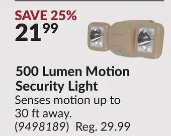 Princess Auto 500 Lumen Motion Security Light offer