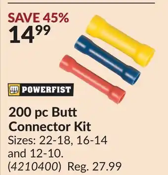 Princess Auto 200 pc Butt Connector Kit offer
