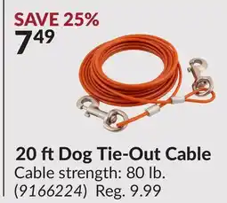 Princess Auto 20 ftDog Tie-Out Cable offer