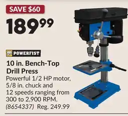 Princess Auto 10 in. Bench-Top Drill Press offer