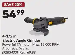 Princess Auto 4-1/2 in. Electric Angle Grinder offer