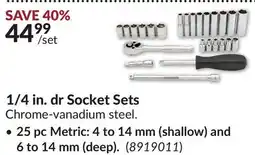 Princess Auto 1/4 in. dr Socket Sets offer