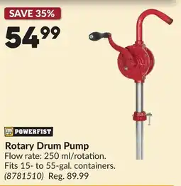 Princess Auto Rotary Drum Pump offer