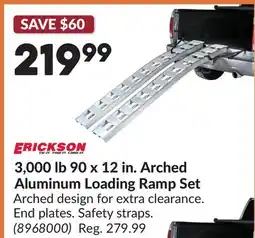 Princess Auto 3,000 lb 90 x 12 in. Arched Aluminum Loading Ramp Set offer