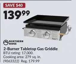 Princess Auto 2-Burner Tabletop Gas Griddle offer