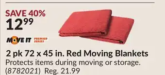 Princess Auto 2 pk 72 x 45 in. Red Moving Blankets offer