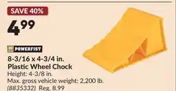Princess Auto 8-3/16 x 4-3/4 in. Plastic Wheel Chock offer