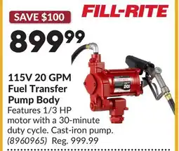 Princess Auto 115V 20 GPM Fuel Transfer Pump Body offer