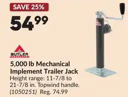 Princess Auto 5,000 lb Mechanical Implement Trailer Jack offer