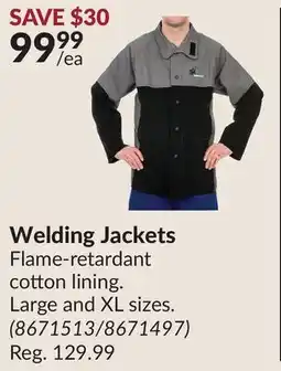 Princess Auto Welding Jackets offer