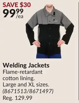 Princess Auto Welding Jackets offer