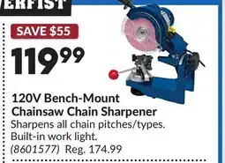 Princess Auto 120V Bench-Mount Chainsaw Chain Sharpener offer