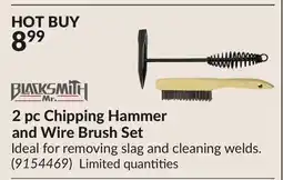 Princess Auto 2 pc Chipping Hammer and Wire Brush Set offer
