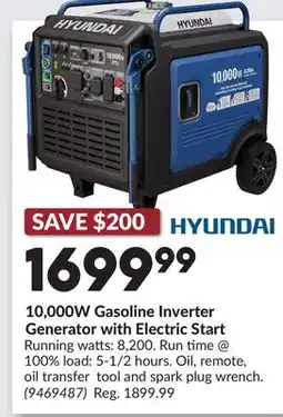 Princess Auto 10,000W Gasoline Inverter Generator with Electric Start offer