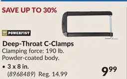 Princess Auto Deep-Throat C-Clamps offer