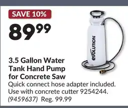 Princess Auto 3.5 Gallon Water Tank Hand Pump for Concrete Saw offer