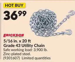 Princess Auto 5/16 in. x 20 Grade 43 Utility Chain offer