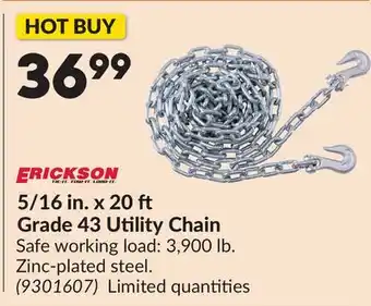 Princess Auto 5/16 in. x 20 Grade 43 Utility Chain offer