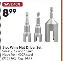 Princess Auto 3 pc Wing Nut Driver Set offer