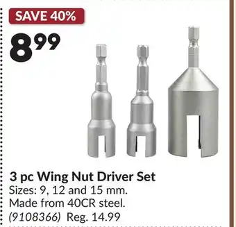 Princess Auto 3 pc Wing Nut Driver Set offer