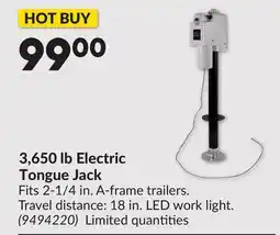 Princess Auto 3,650 lb Electric Tongue Jack offer