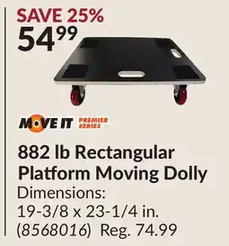Princess Auto 882 lb Rectangular Platform Moving Dolly offer
