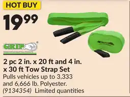 Princess Auto 2 pc 2 in. x 20 ftand 4 in. x 30 ftTow Strap Set offer