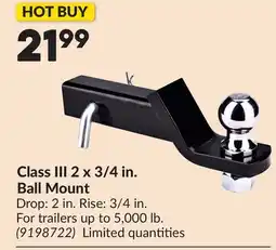 Princess Auto Class III 2 x 3/4 in. Ball Mount offer