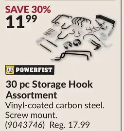Princess Auto 30 pc Storage Hook Assortment offer