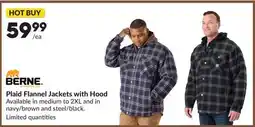Princess Auto Plaid Flannel Jackets with Hood offer