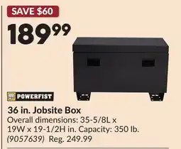 Princess Auto 36 in. Jobsite Box offer