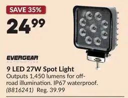 Princess Auto 9 LED 27W Spot Light offer