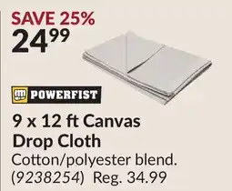 Princess Auto 9 x 12 ftCanvas Drop Cloth offer