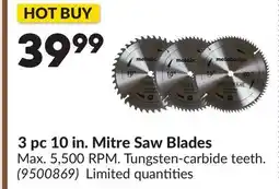 Princess Auto 3 pc 10 in. Mitre Saw Blades offer