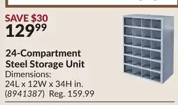 Princess Auto 24-Compartment Steel Storage Unit offer