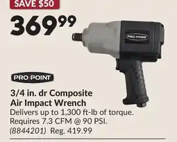 Princess Auto 3/4 in. dr Composite Air Impact Wrench offer
