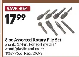 Princess Auto 8 pc Assorted Rotary File Set offer