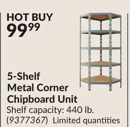 Princess Auto 5-Shelf Metal Corner Chipboard Unit offer