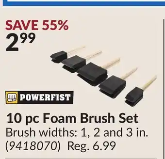 Princess Auto 10 pc Foam Brush Set offer