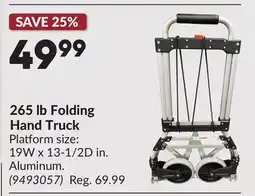 Princess Auto 265 lb Folding Hand Truck offer