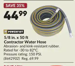 Princess Auto 5/8 in. x 50 Contractor Water Hose offer
