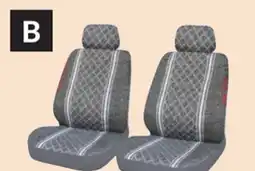 Princess Auto Grey/White Seat and Headrest Cover Set offer