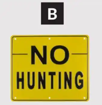 Princess Auto No Hunting Aluminum Signs offer