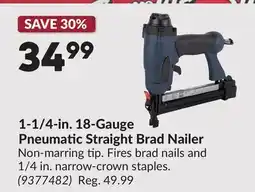 Princess Auto 1-1/4-in. 18-Gauge Pneumatic Straight Brad Nailer offer