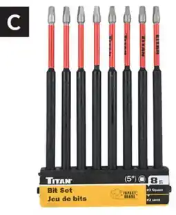 Princess Auto 8 pc 5 in. Power Impact Driver Bit Sets #2 Square offer