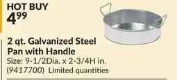 Princess Auto 2 qt. Galvanized Steel Pan with Handle offer
