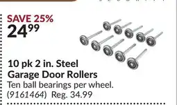 Princess Auto 10 pk 2 in. Steel Garage Door Rollers offer