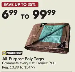 Princess Auto All-Purpose Poly Tarps offer